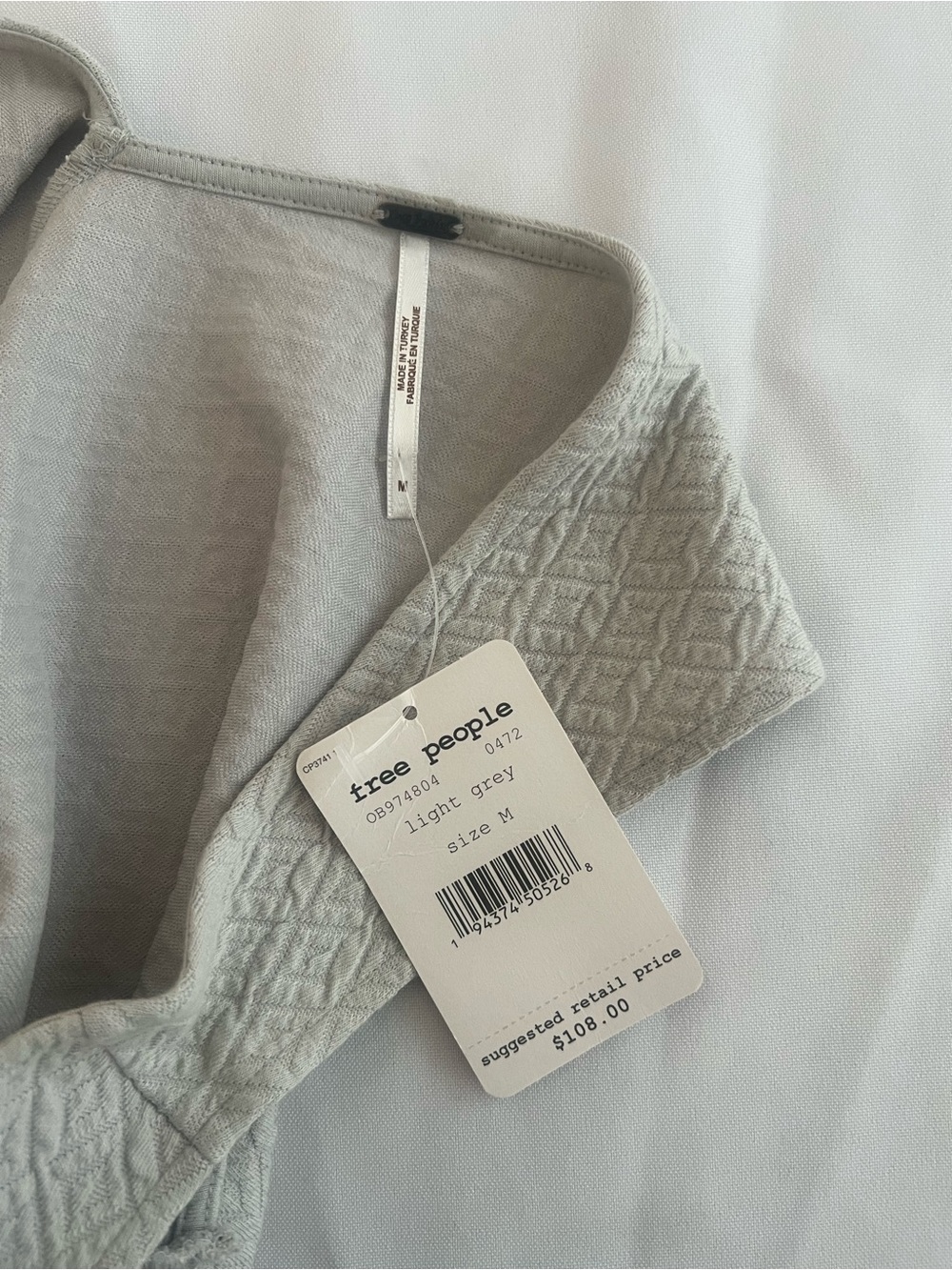 Free people drop waist knit mini dress in grey - Picture 8 of 9